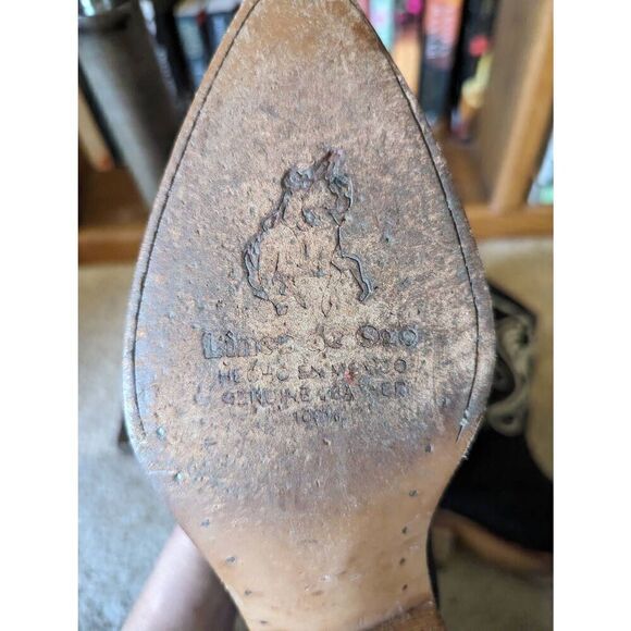 Linea De Oro Mexico 24 US 8.5 women's Western Boots stingray Leather euc - Picture 7 of 8